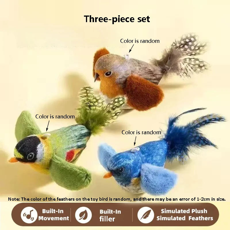 PETNEST™ Bird Sound Elastic Rope Cat Toy