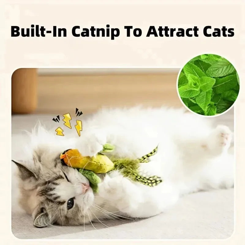 PETNEST™ Bird Sound Elastic Rope Cat Toy