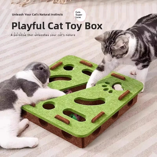 PETNEST™ Felt Puzzle Box Cat Toy