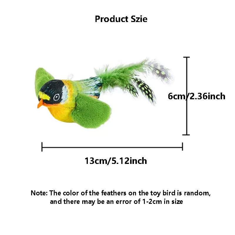 PETNEST™ Bird Sound Elastic Rope Cat Toy